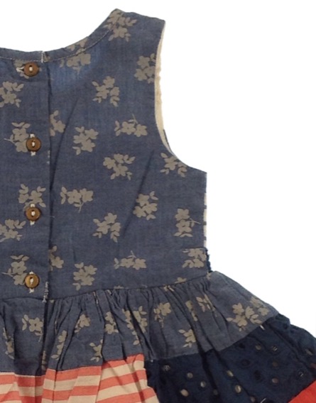 Next kislány kék mintás ruha