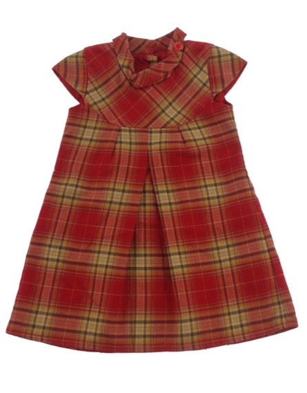 Next kislány kockás piros ruha