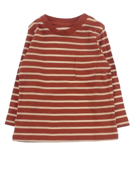 F&F kisfiú barnás csíkos hosszú ujjú