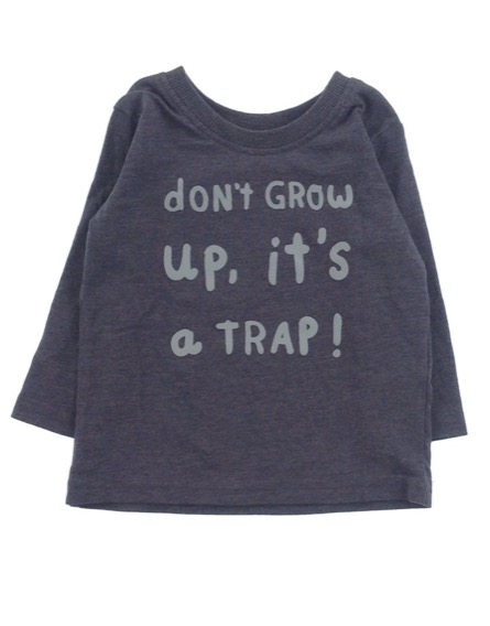 George kisfiú feliratos kék hosszú ujjú