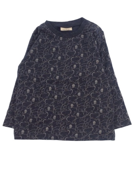 Next kisfiú elefánt mintás kék hosszú ujjú