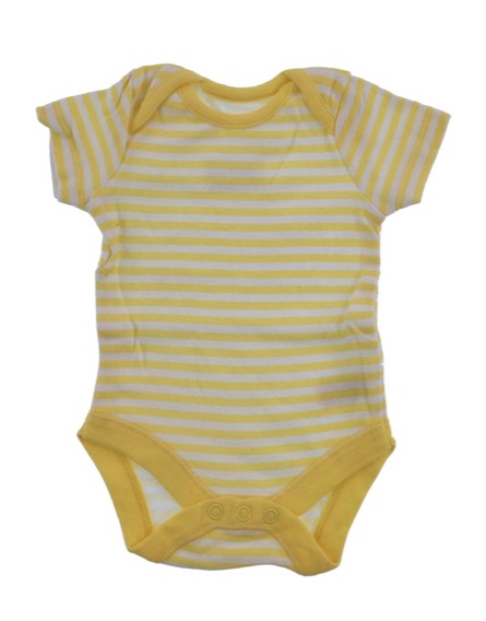 St. Bernard csíkos citromsárga body