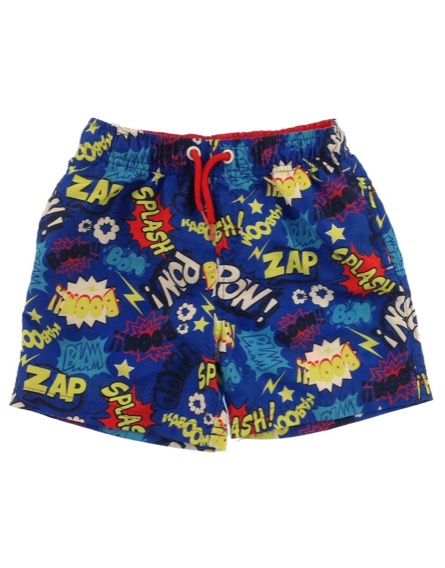 St. Bernard kisfiú mintás kék fürdőnadrág