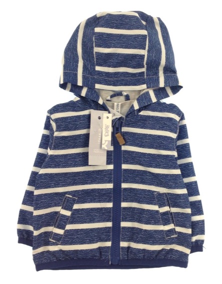 IDEXE csíkos kék babaesőkabát