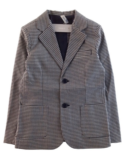 IDEXE fiú mintás sötétkék-fehér zakó