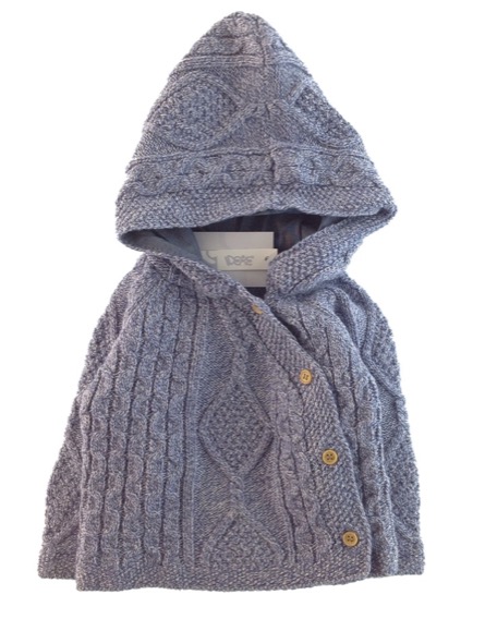 IDEXE kisfiú világoskék kapucnis kardigán