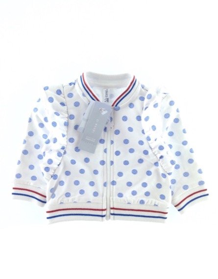 IDEXE mintás fehér babakardigán