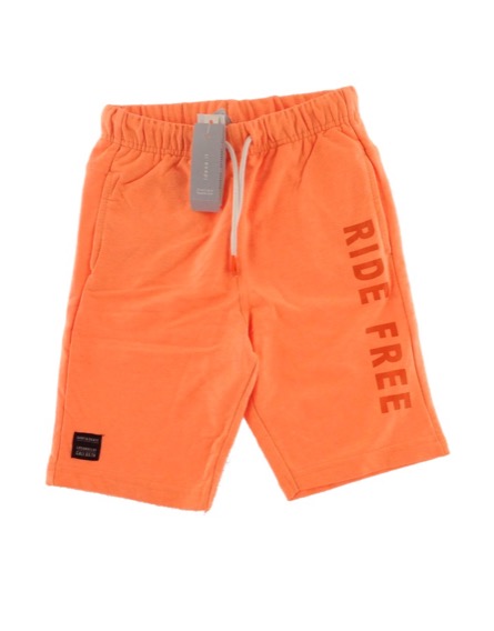 IDEXE kisfiú feliratos neon narancssárga rövidnadrág