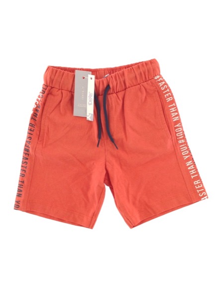 IDEXE kisfiú sötét narancssárga feliratos rövidnadrág