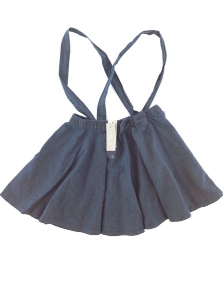 IDEXE kislány kantáros sötétkék farmerszoknya