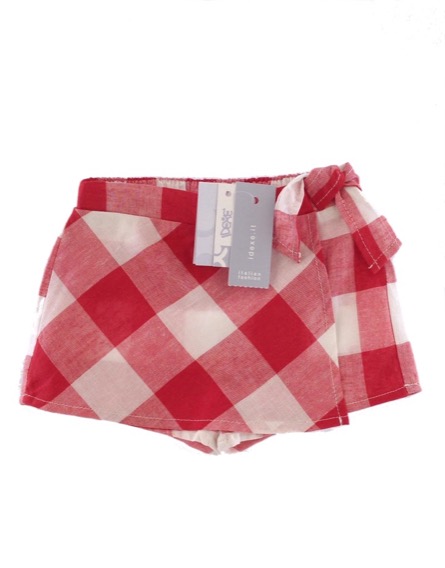 IDEXE kockás piros-fehér szoknyanadrág