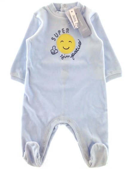 IDEXE kisfiú napocskamintás kék rugdalózó