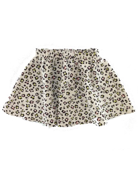 IDEXE párducmintás fehér szoknya