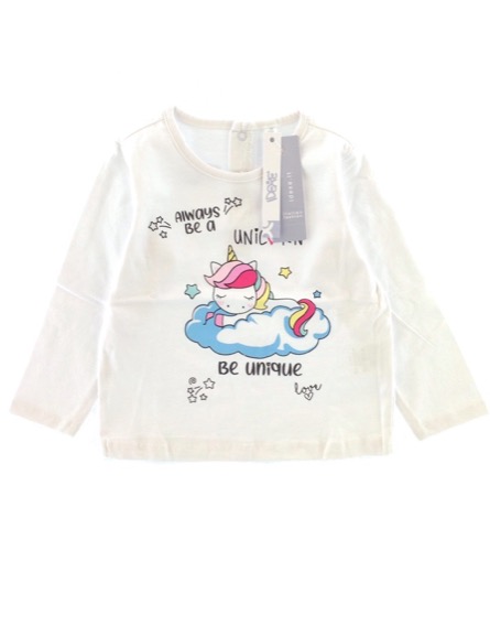 IDEXE kislány unikornisos fehér hosszú ujjú felső
