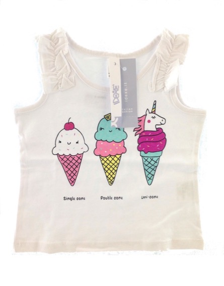 IDEXE kislány fagyi-unikornis mintás fehér atléta