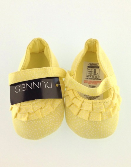 St. Bernard mintás citromsárga baba félcipő