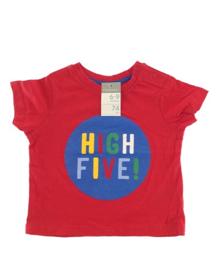 Primark feliratos piros baba póló