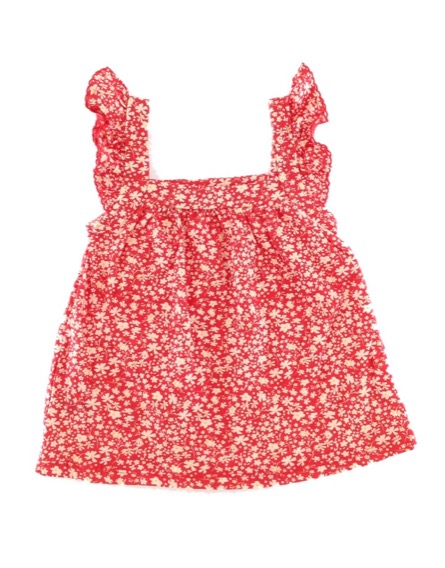 St. Bernard kislány virágmintás piros atléta