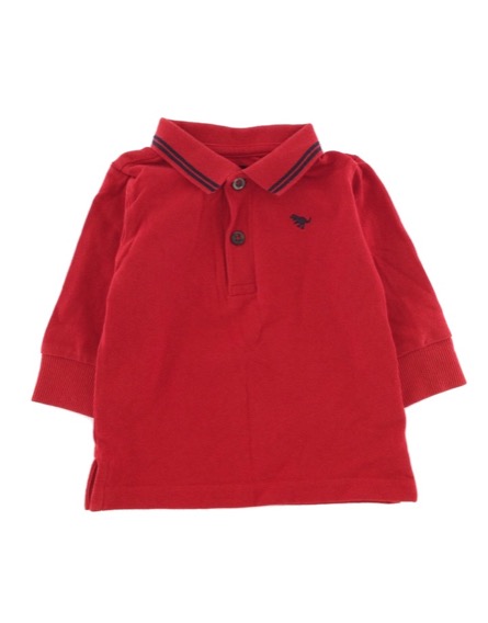 Next piros galléros baba hosszú ujjú felső