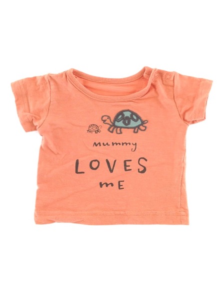 Marks&Spencer kislány teknősmintás halvány narancssárga póló