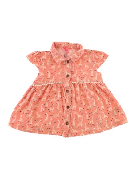 St. Bernard kislány zsiráfmintás barackvirág színű póló