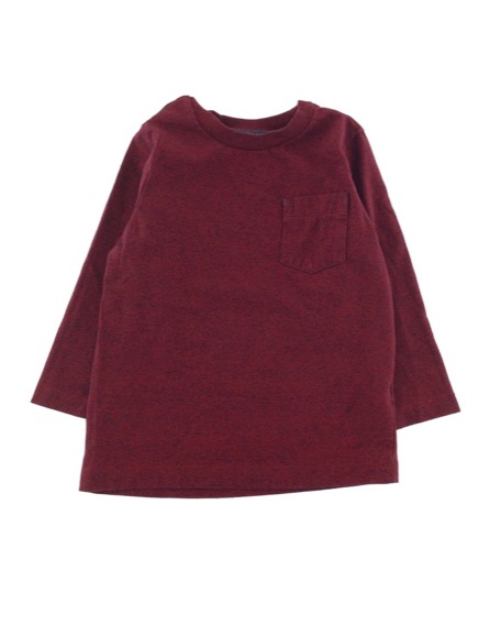 F&F kisfiú bordó hosszú ujjú felső