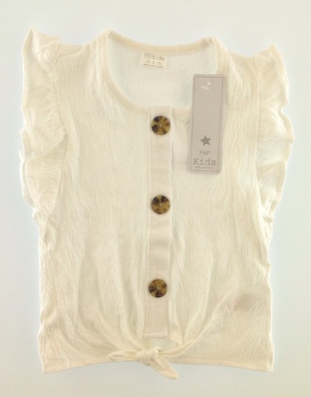 F&F kislány fodros fehér atléta