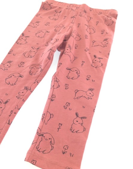 H&M nyuszimintás mályva színű baba leggings