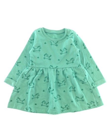 St. Bernard unikornisos zöld ruha