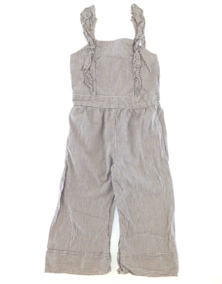 F&F kislány csíkos szürke romper