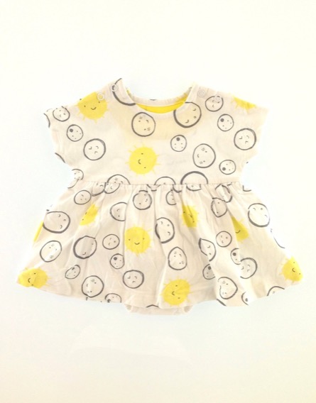 Mothercare napocskamintás fehér baba ruha