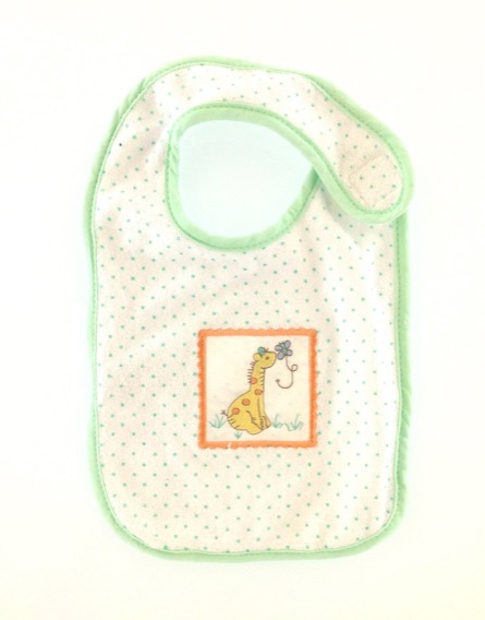 Zsiráfmintás pöttyös fehér előke