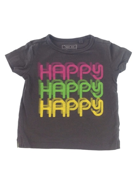 Next feliratos sötétszürke baba póló