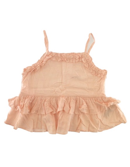 Next kislány barackvirágszínű fodros blúz