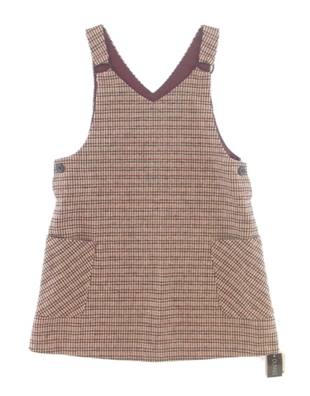 St. Bernard kislány kockás bordó ruha