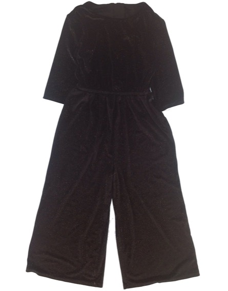 St. Bernard kislány csillámos fekete bársony overál