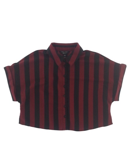 New Look kislány csíkos bordó-fekete ing