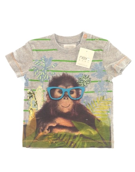 Next kisfiú maki mintás póló