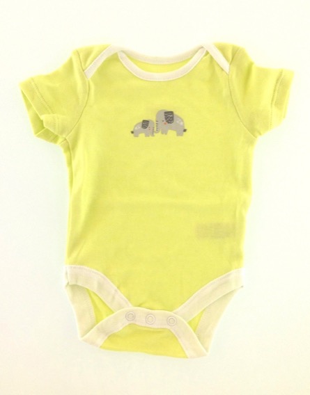 St. Bernard elefántmintás zöld baba body