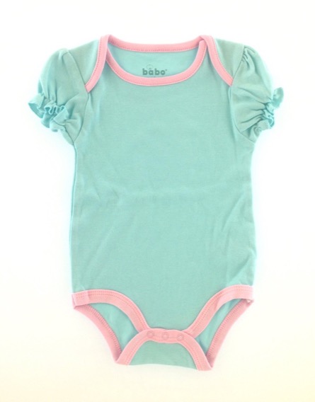 Babo kislány türkizkék body