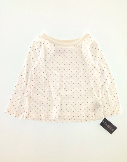 St. Bernard kislány pöttyös fehér felső