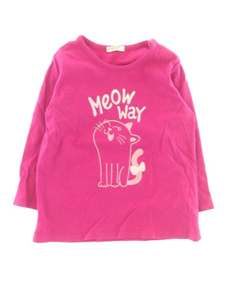 Benetton kislány cicamintás rózsaszín felső