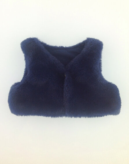 St. Bernard sötétkék baba szőrmés mellény