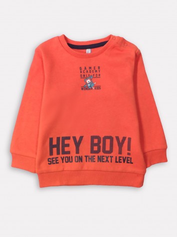 IDEXE mintás narancssárga pulóver