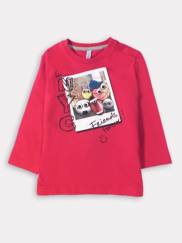 IDEXE labdamintás piros felső