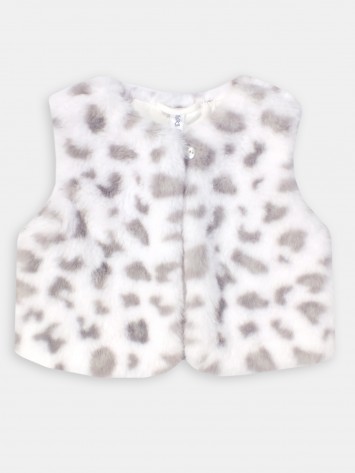 IDEXE párducmintás szőrmés mellény