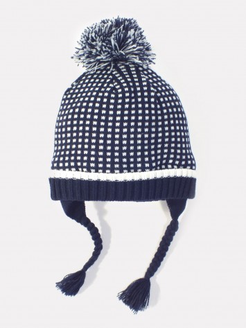 IDEXE mintás sötétkék téli babasapka