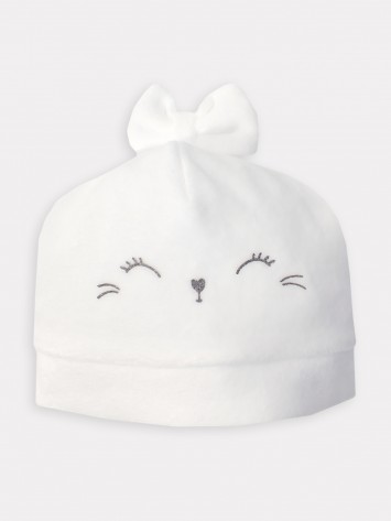 IDEXE cicamintás fehér babasapka