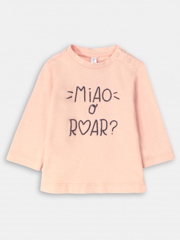 IDEXE feliratos barackvirág színű felső