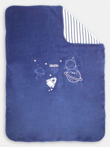 IDEXE űr mintás sötétkék takaró